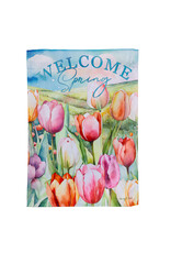 Evergreen Enterprises Tulip Fields Suede Garden Flag