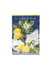 Evergreen Enterprises Hydrangea and Citrus Applique House Flag