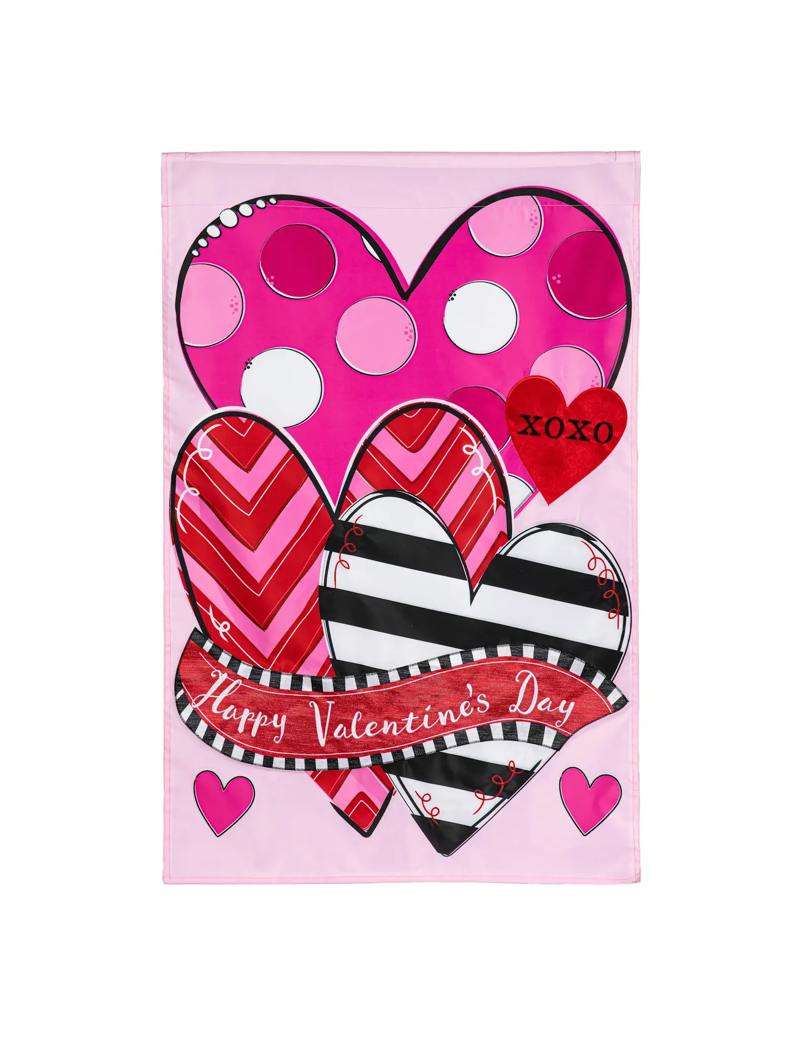 Evergreen Enterprises Happy Valentine's Day Sweethearts Applique Garden Flag