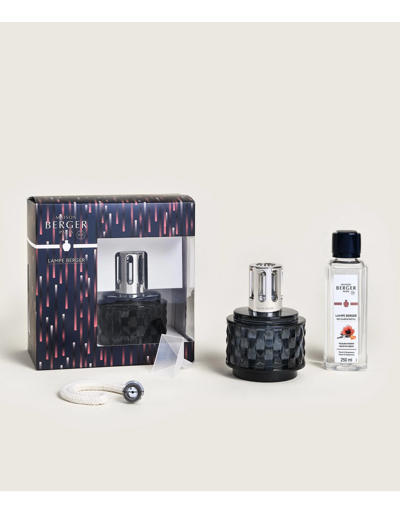 Maison Berger Variation Grey Lamp Gift Set with Velvet of Orient