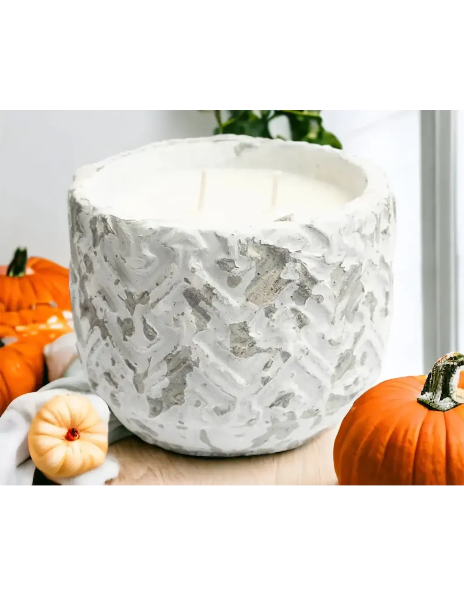 Southern Lights Candle Spanish Moss Rustic Concrete Candle