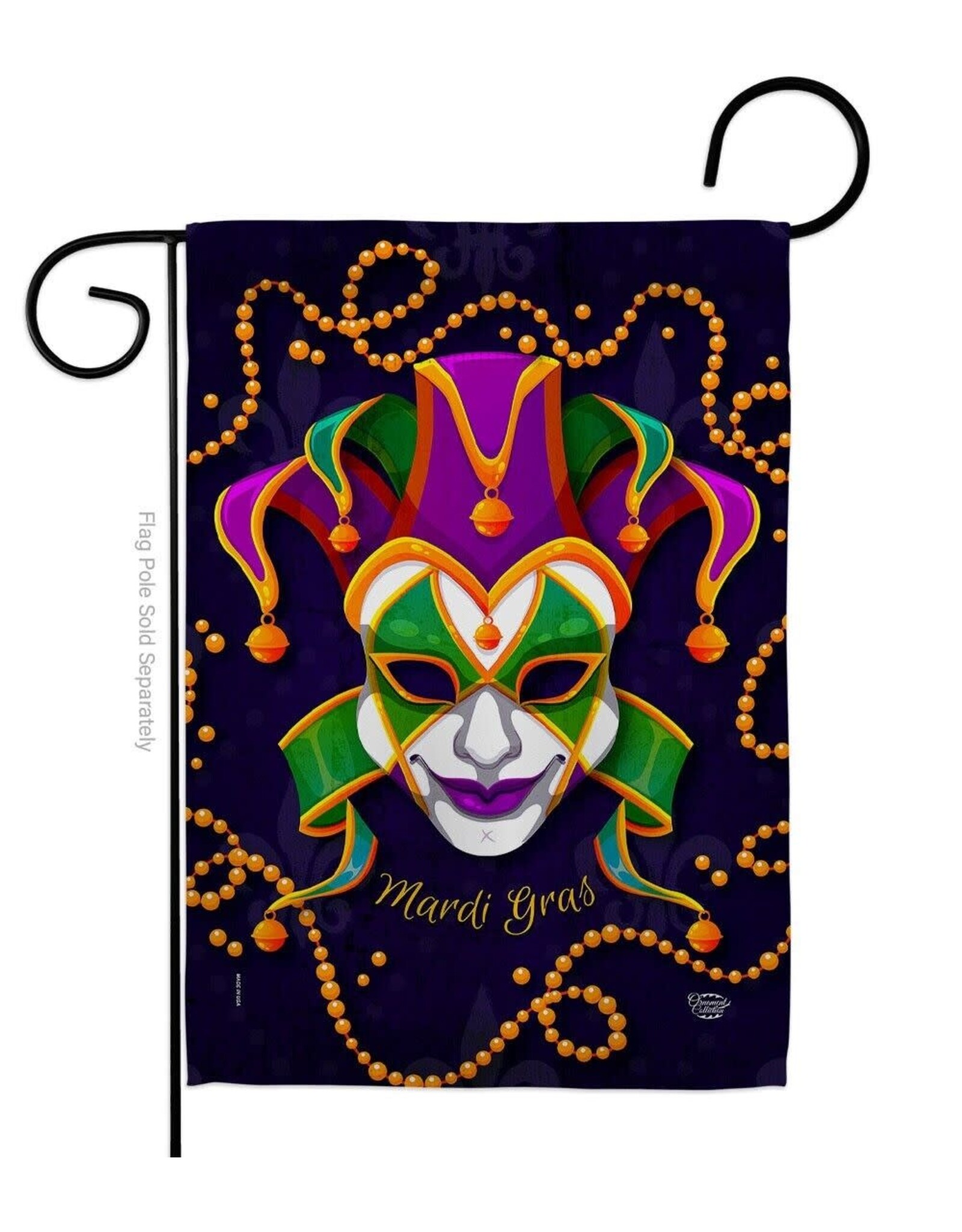 Two Group Flag Co. Joker Mardi Gras Springtime Garden Flag
