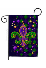 Two Group Flag Co. Flag Diamond Fleur De Lis Mardi Gras New Orleans Garden Two Group Flag Co. Flag Diamond Fleur De Lis Mardi Gras New Orleans Garden