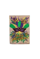 Evergreen Enterprises Mardi Gras Swag Garden Burlap Flag