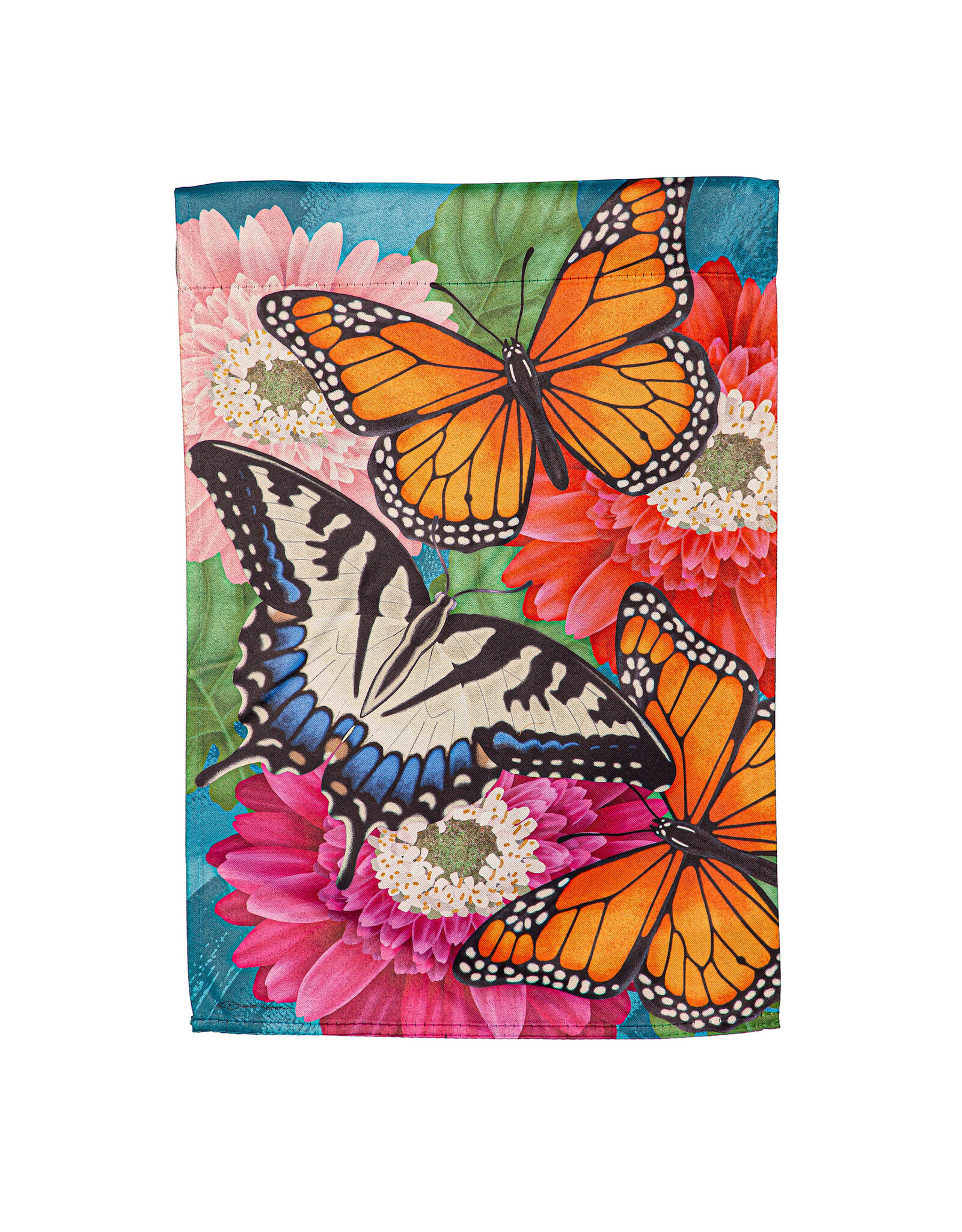 Evergreen Enterprises Mother Monarch Suede Garden Flag