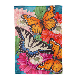 Evergreen Enterprises Mother Monarch Suede Garden Flag