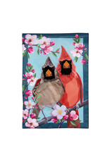 Evergreen Enterprises Cardinal Couple Applique Garden Flag