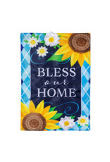Evergreen Enterprises Bless Our Home Sunflowers Applique Garden Flag Evergreen Enterprises Bless Our Home Sunflowers Applique Garden Flag