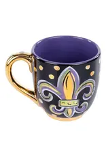 Glory Haus Mardi Gras Fleur de Lis Mug