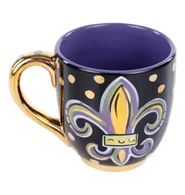 Glory Haus Mardi Gras Fleur de Lis Mug