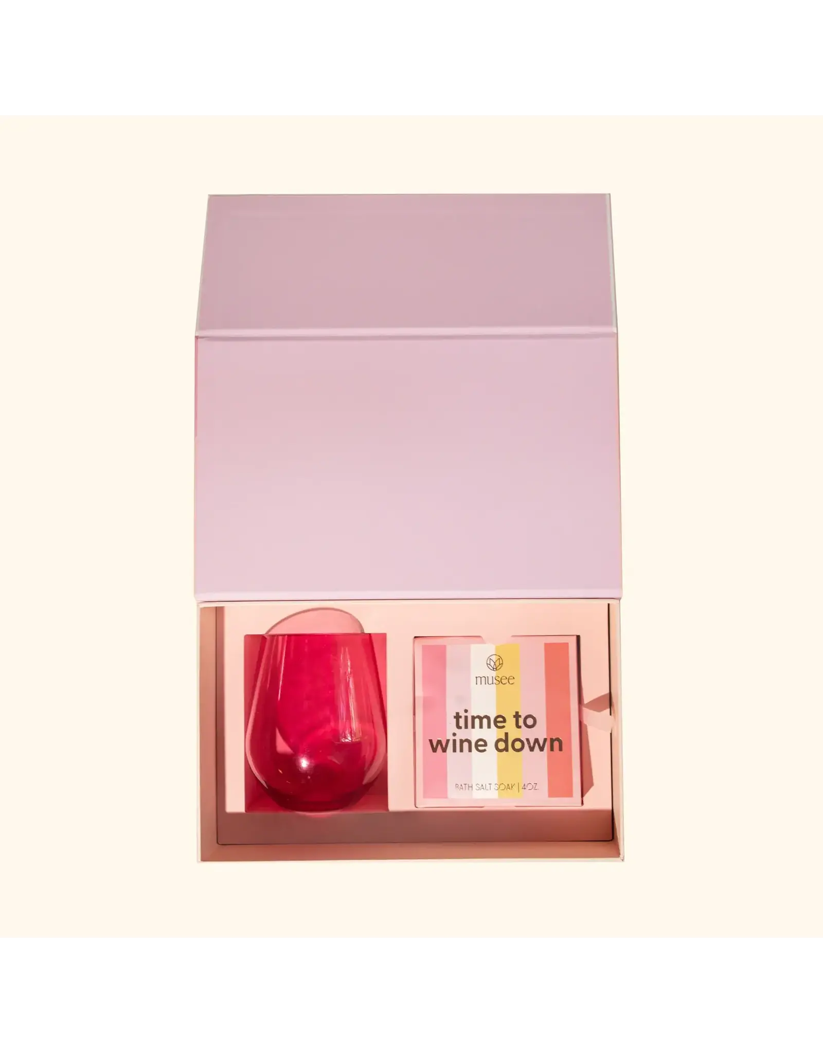 MUSEE BATH Cheers Wine Glass & Salt Box