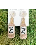 Brookhaven Baubles/Faire Blush Rose All Day Beaded Sequin Statement Earrings