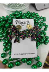 Maggie G/Faire Mardi Gras Bow Earrings Maggie G/Faire Mardi Gras Bow Earrings