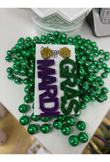 Maggie G/Faire Mardi Gras Glitter Acrylic Earrings