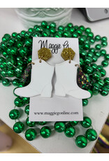 Maggie G/Faire Mardi Gras Marching Boot Earrings Maggie G/Faire Mardi Gras Marching Boot Earrings