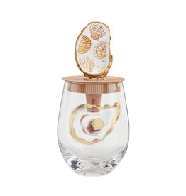 Mud Pie Single Oyster Wine Glass