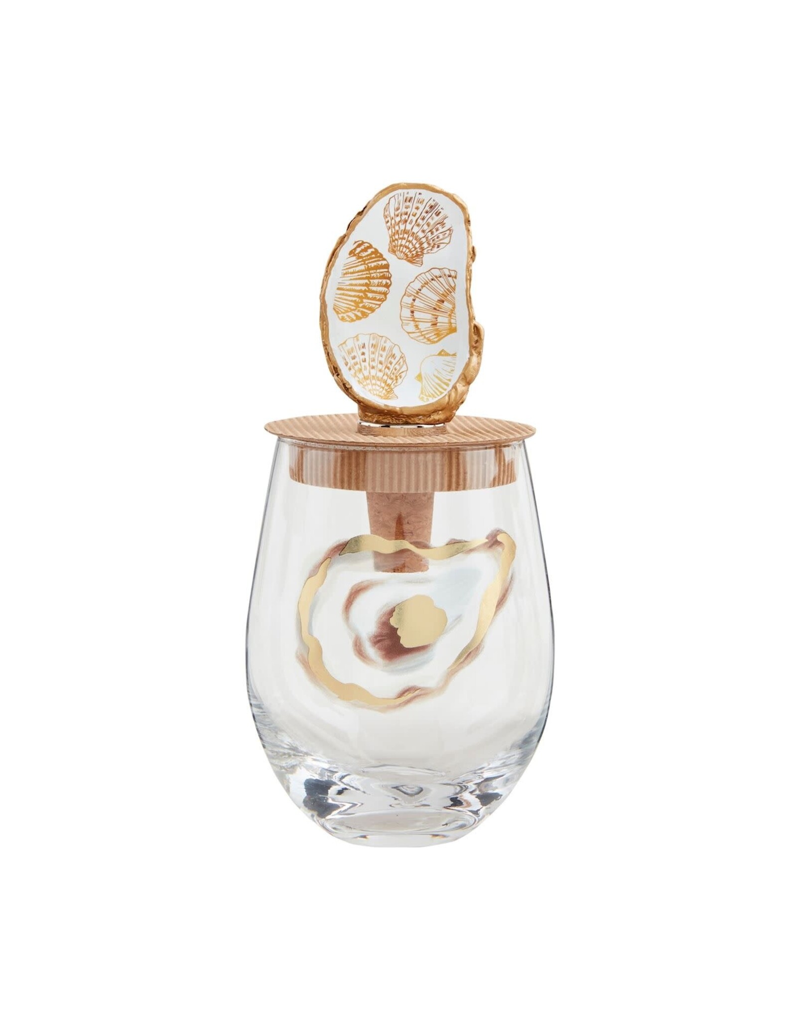 Mud Pie Single Oyster Wine Glass