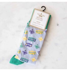 The Royal Standard Men's Streetcar Socks Purple/Green/Yellow