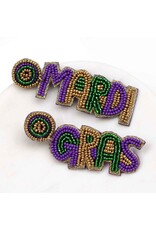 The Royal Standard Poydras Mardi Gras Beaded Earrings