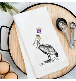 Pelican Provision Co Mardi Gras Pelican Kitchen Towel