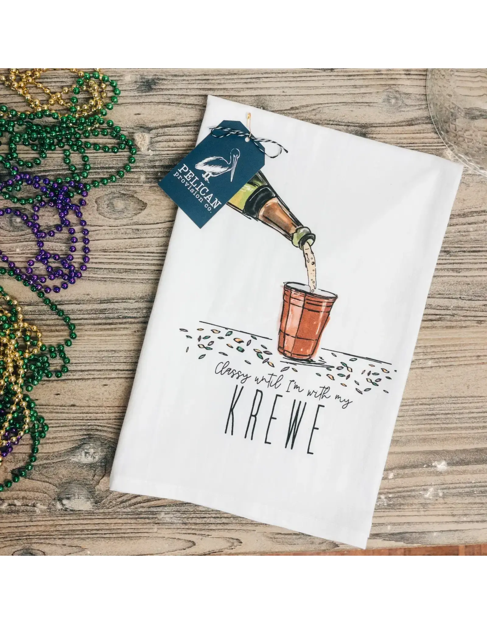 Pelican Provision Co Classy Krewe Kitchen Towel