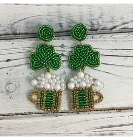 SongLily/Faire Bead/Pearl St. Patrick’S Day Earrings