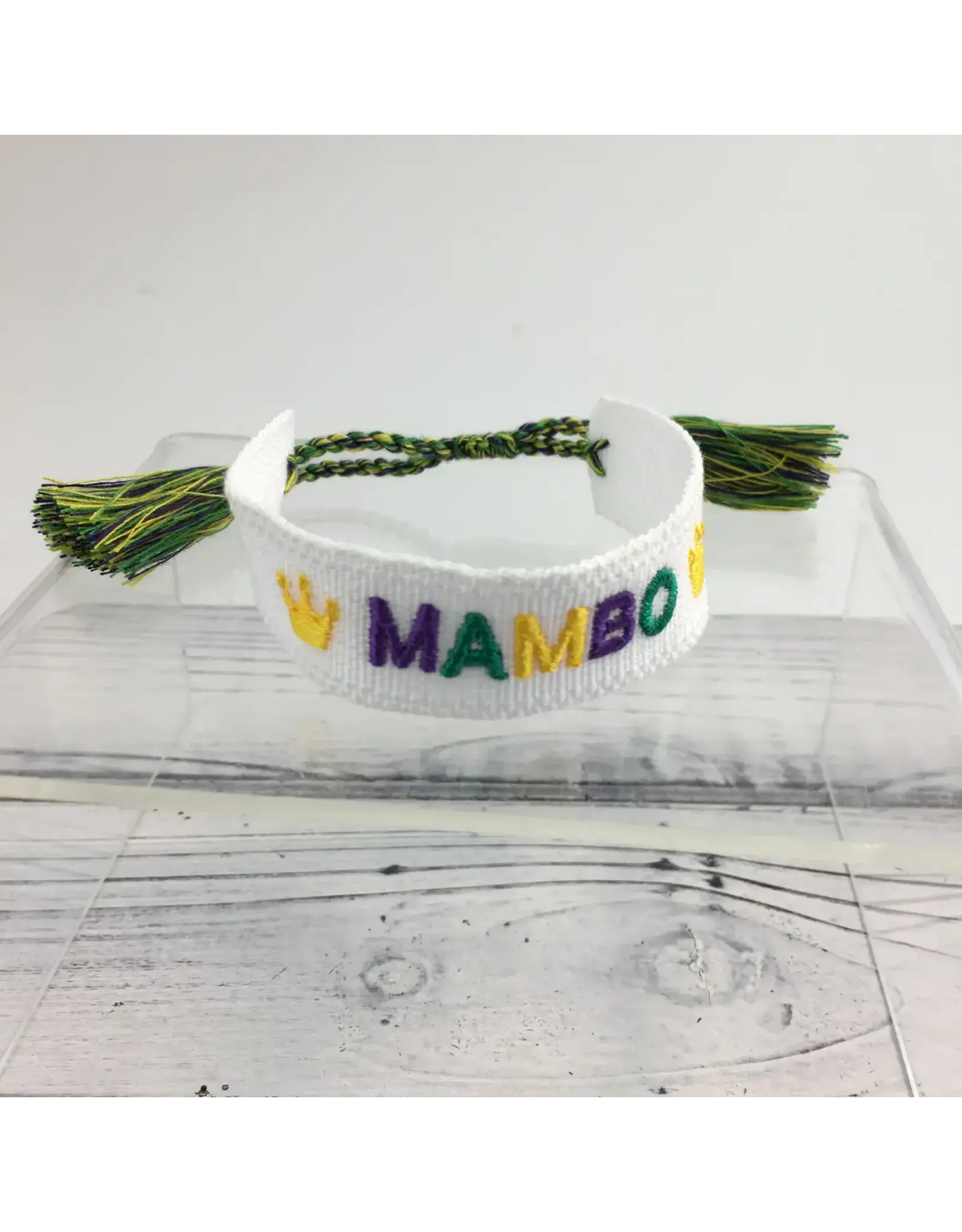 SongLily/Faire Embroidered Mambo Pull Tie Bracelet