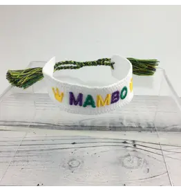 SongLily/Faire Embroidered Mambo Pull Tie Bracelet