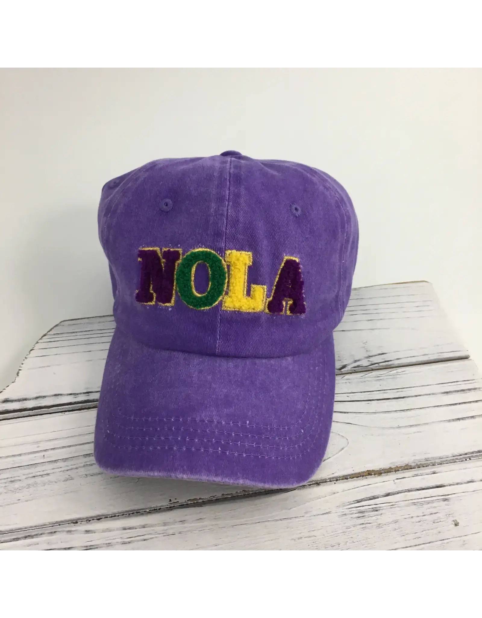 SongLily/Faire Chenille Nola Baseball Cap Purple