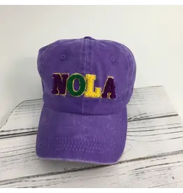 SongLily/Faire Chenille Nola Baseball Cap Purple