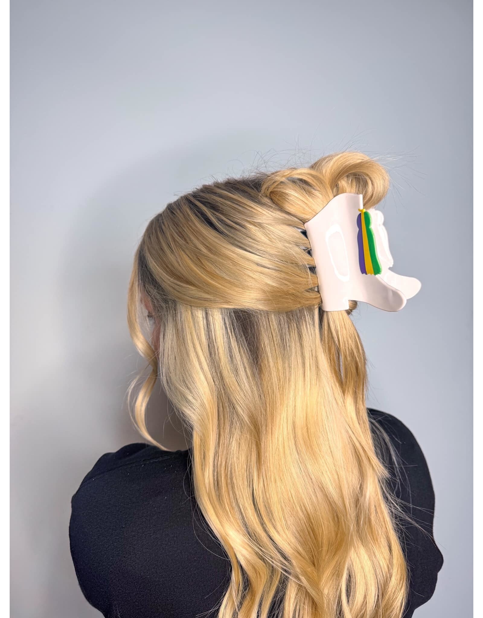 La Luna Belle Mardi Gras Boot Hair Clip