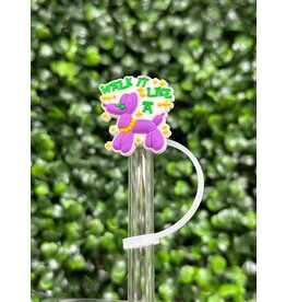 La Luna Belle Walk It Like A Dog Straw Topper