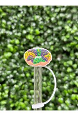 La Luna Belle King Cake W Sprinkles Straw Topper La Luna Belle King Cake W Sprinkles Straw Topper