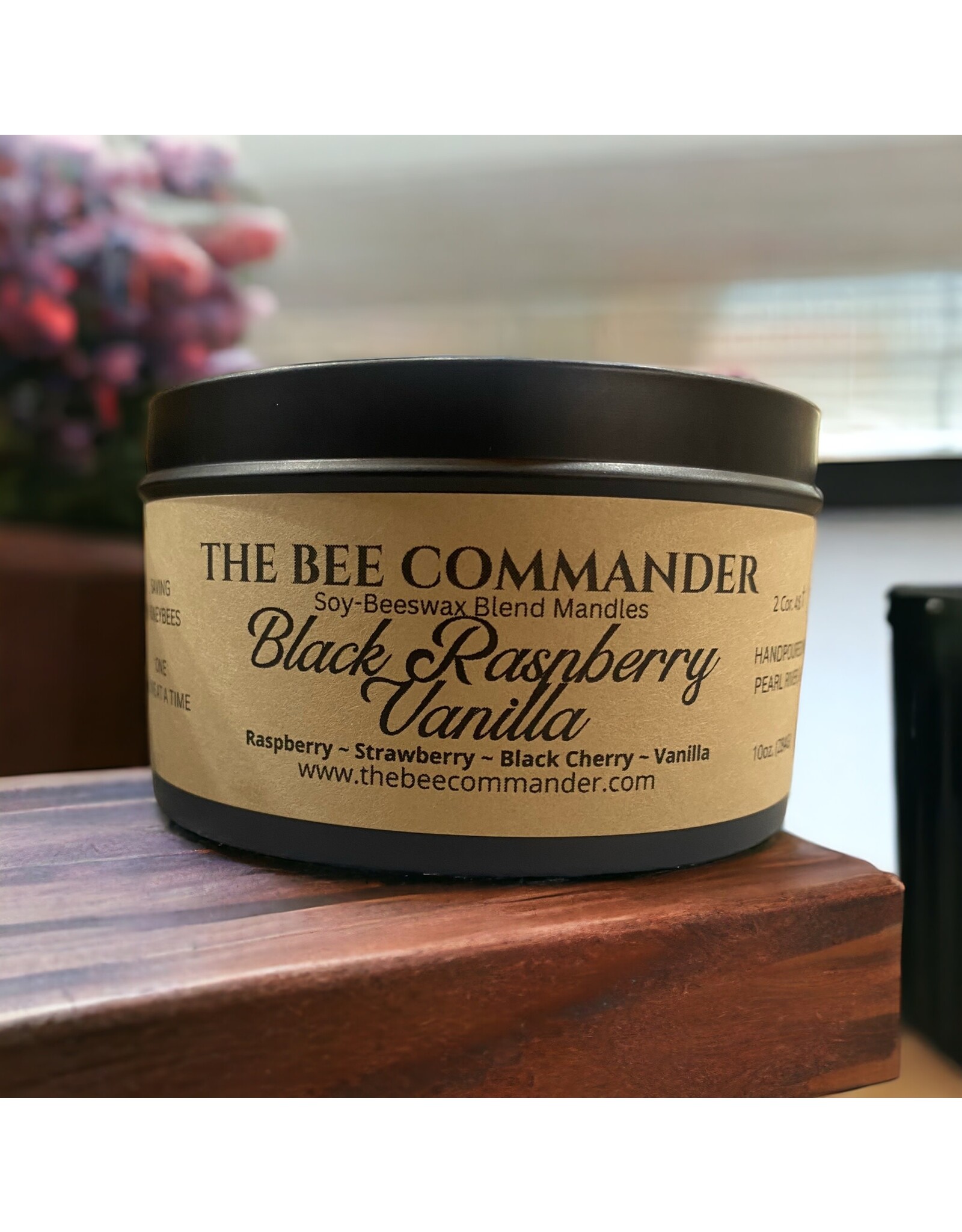 The Bee Commander Black Raspberry Vanilla Soy/Beeswax Candle