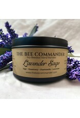 The Bee Commander Lavender Sage Soy/Beeswax Candle