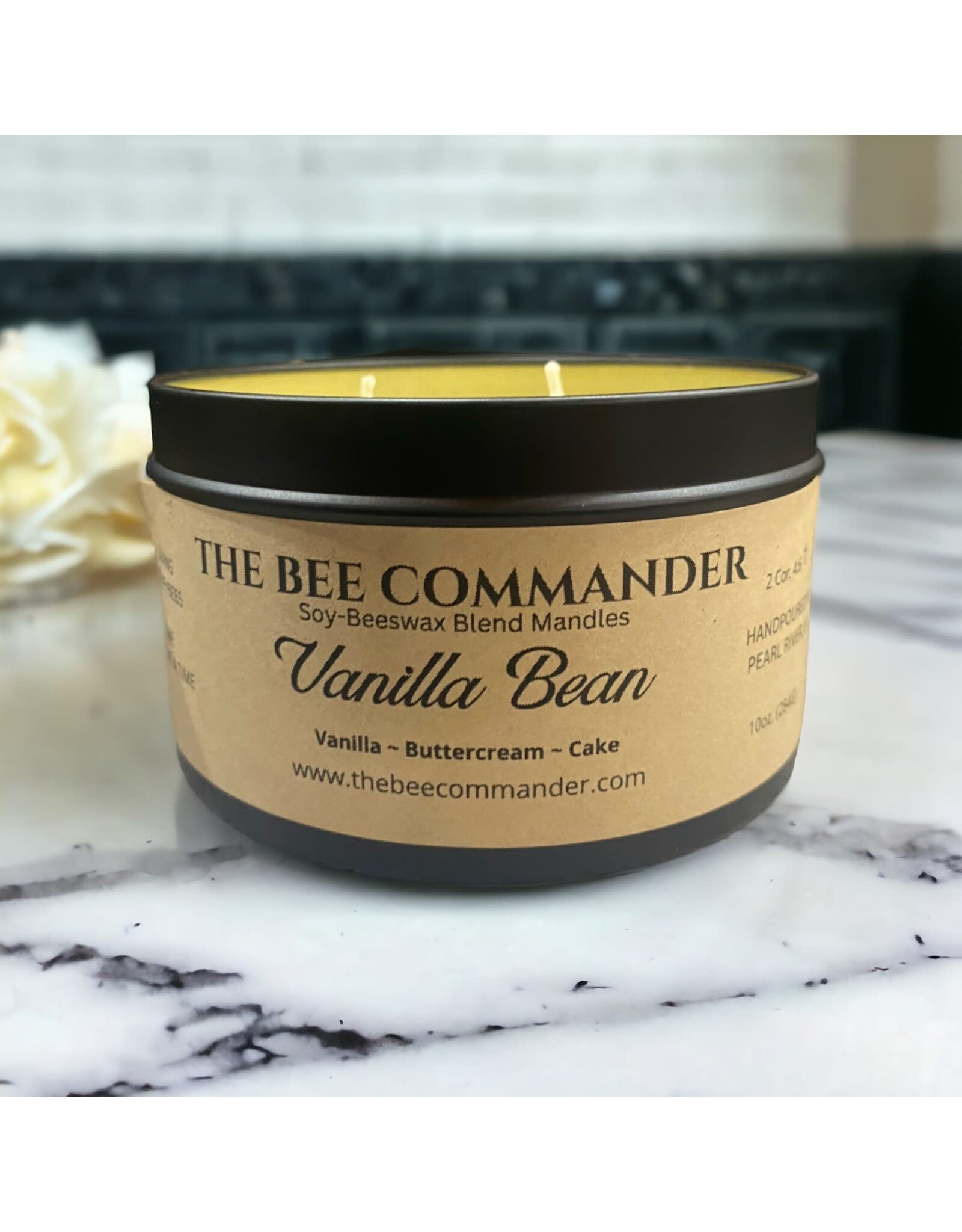 The Bee Commander Vanilla Bean Bee/Soy Candle 11oz