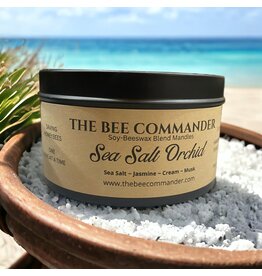 The Bee Commander Sea Salt Orchid Soy/Beeswax Candle