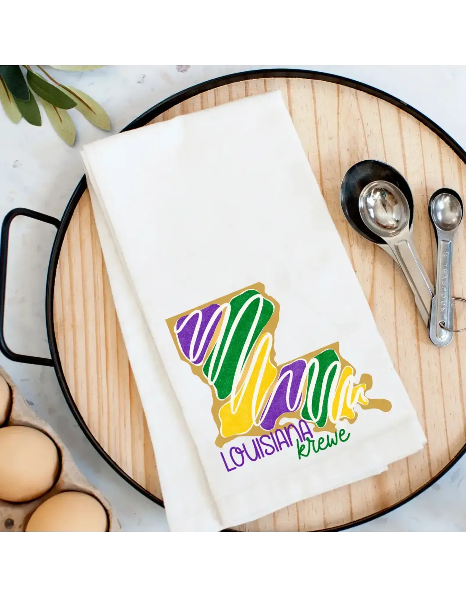 Pelican Provision Co Louisiana Krewe King Cake Kitchen Towel