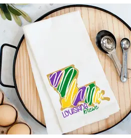 Pelican Provision Co Louisiana Krewe King Cake Kitchen Towel
