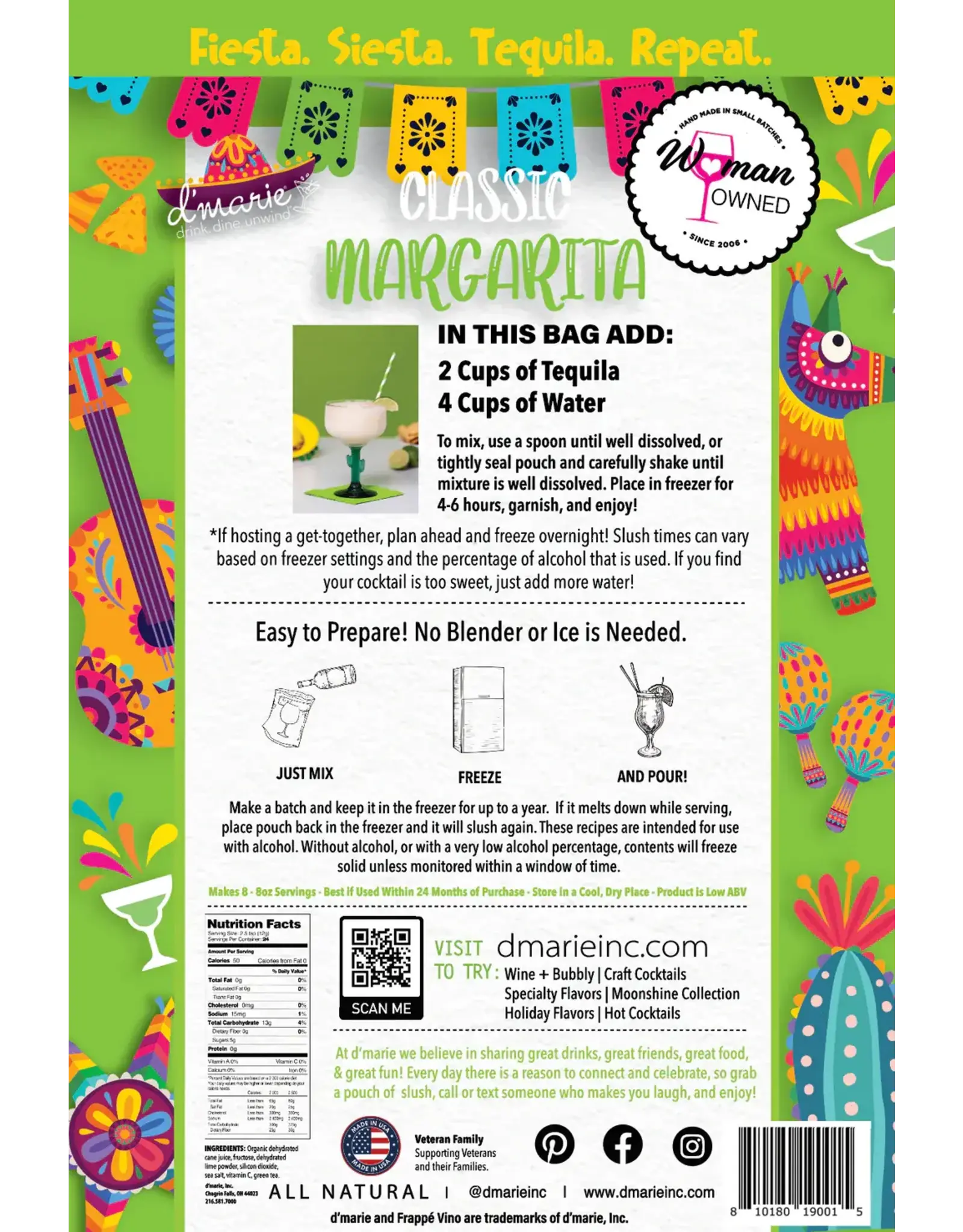 d'Marie/Portico Collection Classic Margarita Cocktail Slush Mix