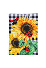 Evergreen Enterprises Sunflower Ladybugs Burlap Garden Flag