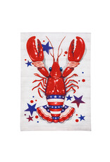 Evergreen Enterprises Patriotic Crawfish Burlap Garden Flag Evergreen Enterprises Patriotic Crawfish Burlap Garden Flag