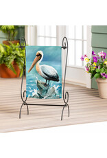 Evergreen Enterprises Summer Pelican Suede Garden Flag