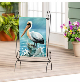 Evergreen Enterprises Summer Pelican Suede Garden Flag