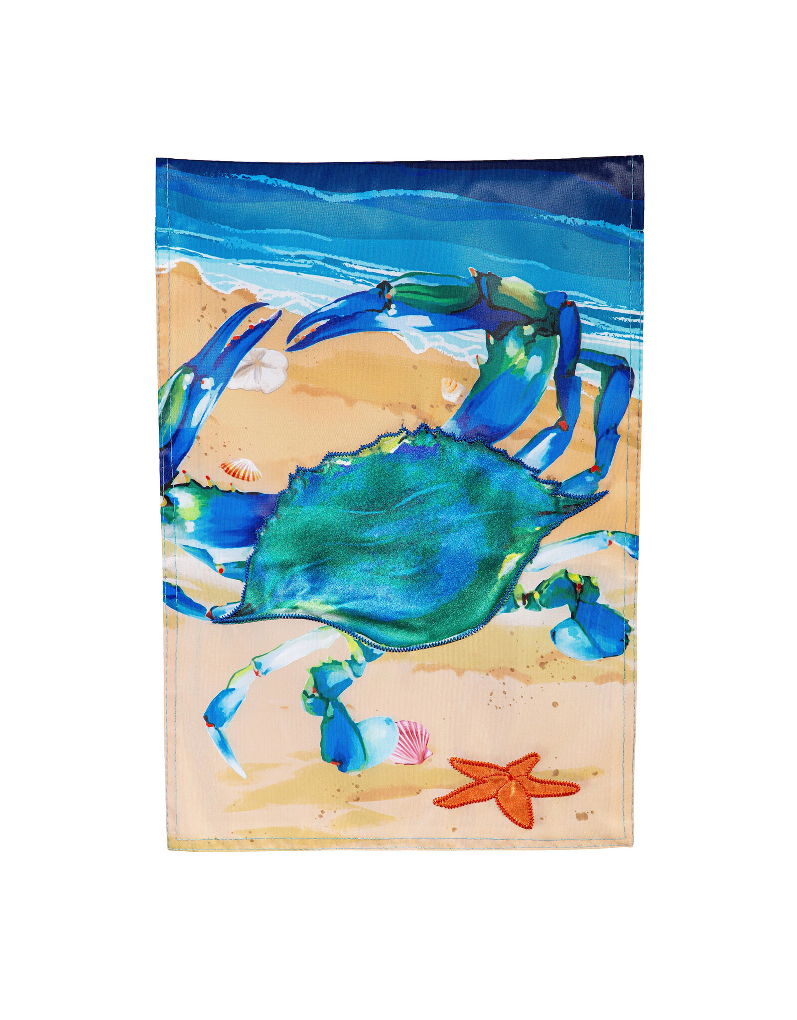 Evergreen Enterprises Blue Crab Applique Garden Flag