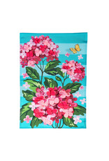 Evergreen Enterprises Pink Hydrangeas Applique Garden Flag Evergreen Enterprises Pink Hydrangeas Applique Garden Flag
