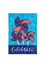 Evergreen Enterprises Celebrate Pinwheel Applique Garden Flag Evergreen Enterprises Celebrate Pinwheel Applique Garden Flag