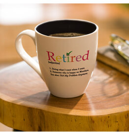 Evergreen Enterprises Retired Definition Ceramic Cup O' Java, 17oz, Gift Bo