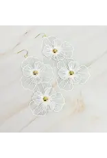 Ellison & Young/Faire Royal Garden Double Bloom Earrings - Noble White