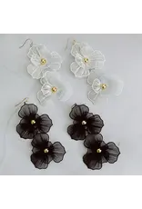 Ellison & Young/Faire Royal Garden Double Bloom Earrings - Noble White